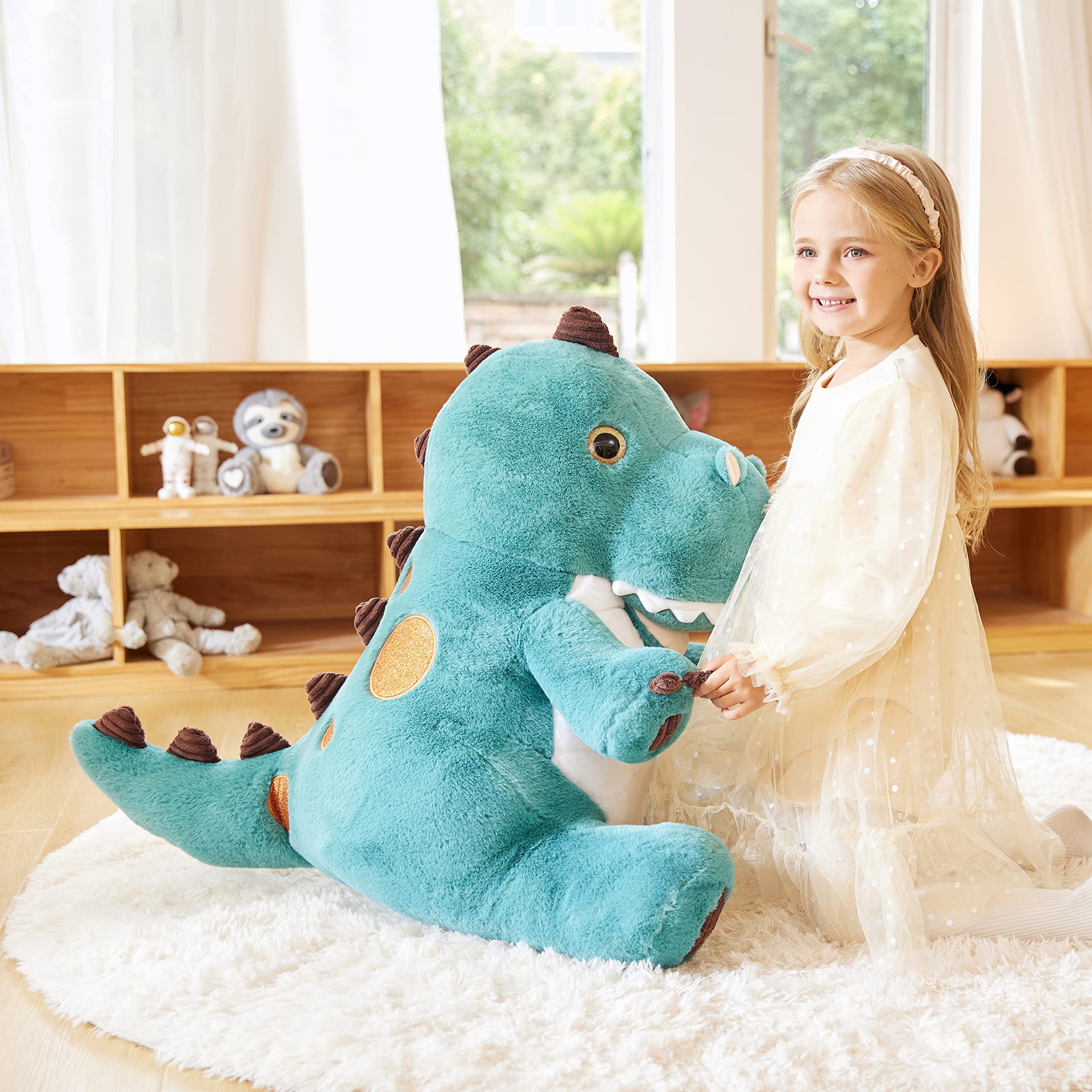 EARTHSOUND Giant Dinosaur Stuffed Animal Plush Toy,Large Jumbo 23" Cute Soft Toys,Big Size Huge Fluffy Plushy Oversized Fat Plushie,Gifts for Kid