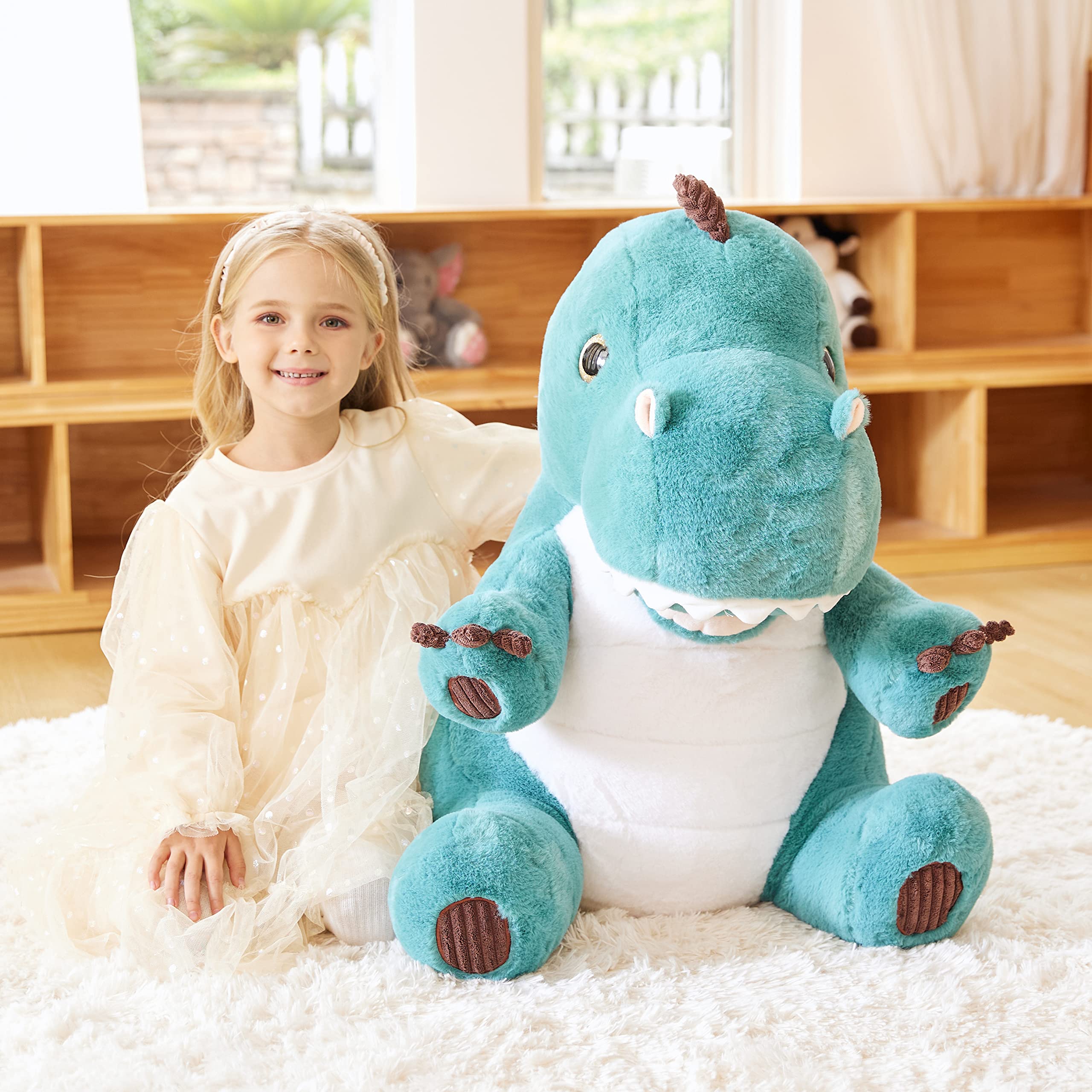 EARTHSOUND Giant Dinosaur Stuffed Animal Plush Toy,Large Jumbo 23" Cute Soft Toys,Big Size Huge Fluffy Plushy Oversized Fat Plushie,Gifts for Kid