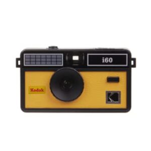 Kodak i60 Reusable 35mm Film Camera - Retro Style, Focus Free, Built in Flash, Press and Pop-up Flash (Yellow)