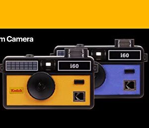 Kodak i60 Reusable 35mm Film Camera - Retro Style, Focus Free, Built in Flash, Press and Pop-up Flash (Yellow)