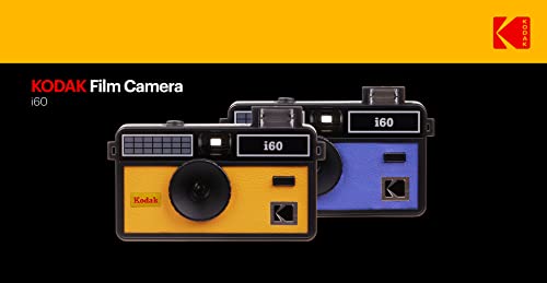 Kodak i60 Reusable 35mm Film Camera - Retro Style, Focus Free, Built in Flash, Press and Pop-up Flash (Yellow)