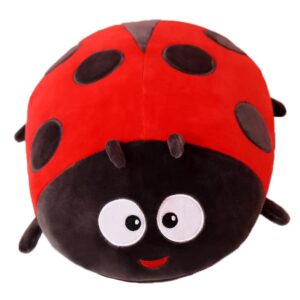 Cute 15.7 Inch Ladybug Stuffed Animals,Ladybird Plush Toys Pillow Anime Lady Beetle Plushie Hugging Pillow Ladybug Doll Gift for Kids and Lovers in Birthday, Christmas, Valentine's Day...