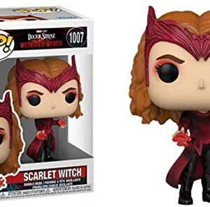 POP Marvel: Doctor Strange Multiverse of Madness - Scarlet Witch Funko Vinyl Figure (Bundled with Compatible Box Protector Case), Multicolor, 3.75 inches