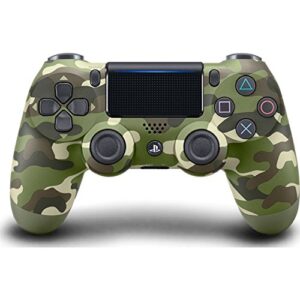 Sony Wireless Controller for PlayStation 4 Black (3001538) with Sony DualShock 4 Wireless Green Camouflage Controller for PS4 (Renewed)