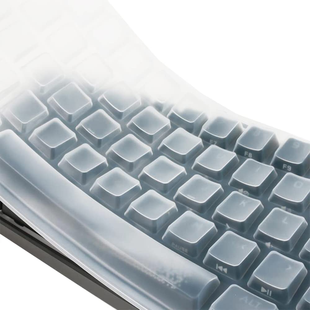 Silicone Keyboard Skin Cover Compatible for Corsair K65 RGB Mini 60% Mechanical Gaming Keyboard (Clear)