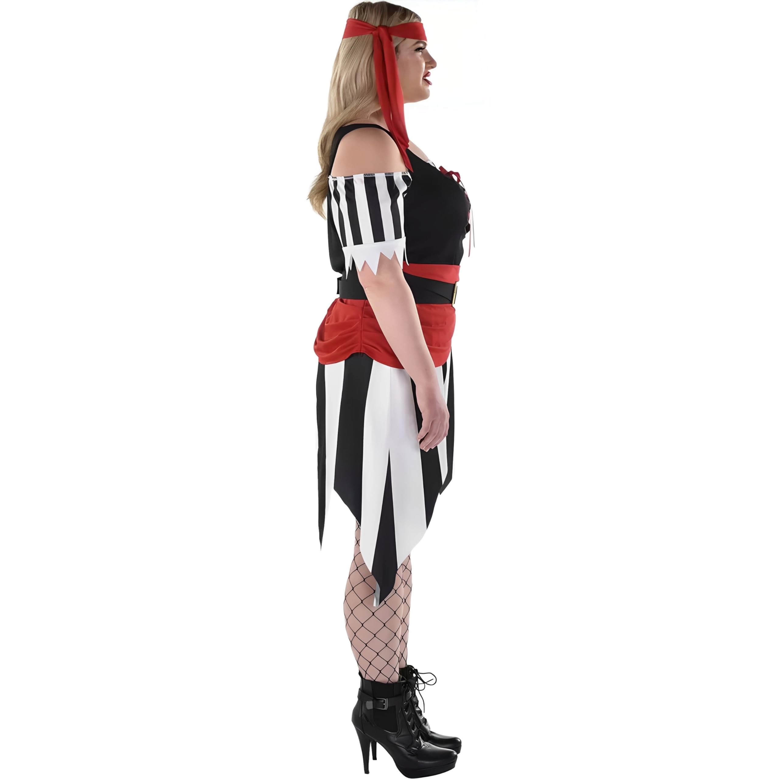 Sultry Shipmate Deluxe Multicolor Pirate Costume - Women's Plus XXL (18-20) - High-Quality & Comfortable Fabric Perfect For Halloween & Costume Parties - 1 Set