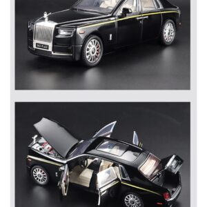 MING ZHEN Toy car Model 1/18 for Rolls Royce Phantom Alloy Luxy Car Model Diecast Toy Collection Sound Light Kids Gift (Color : White)