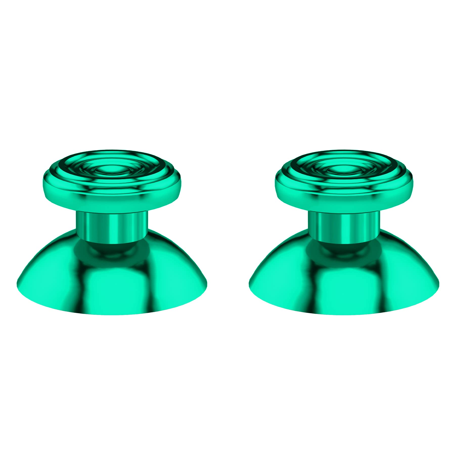 eXtremeRate Metal Thumbsticks for Xbox Core Wireless Controller, Green Custom Concentric Circles Aluminum Alloy Analog Stick Joystick Buttons for Xbox One S/X/Elite, for Xbox Series X/S Controllers