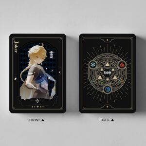 YJacuing Genshin Impact Black Gold Playing Cards, Collectible Poker Deck of Cards Game Merch