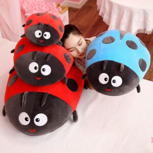 Cute 15.7 Inch Ladybug Stuffed Animals,Ladybird Plush Toys Pillow Anime Lady Beetle Plushie Hugging Pillow Ladybug Doll Gift for Kids and Lovers in Birthday, Christmas, Valentine's Day...