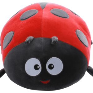 Cute 15.7 Inch Ladybug Stuffed Animals,Ladybird Plush Toys Pillow Anime Lady Beetle Plushie Hugging Pillow Ladybug Doll Gift for Kids and Lovers in Birthday, Christmas, Valentine's Day...