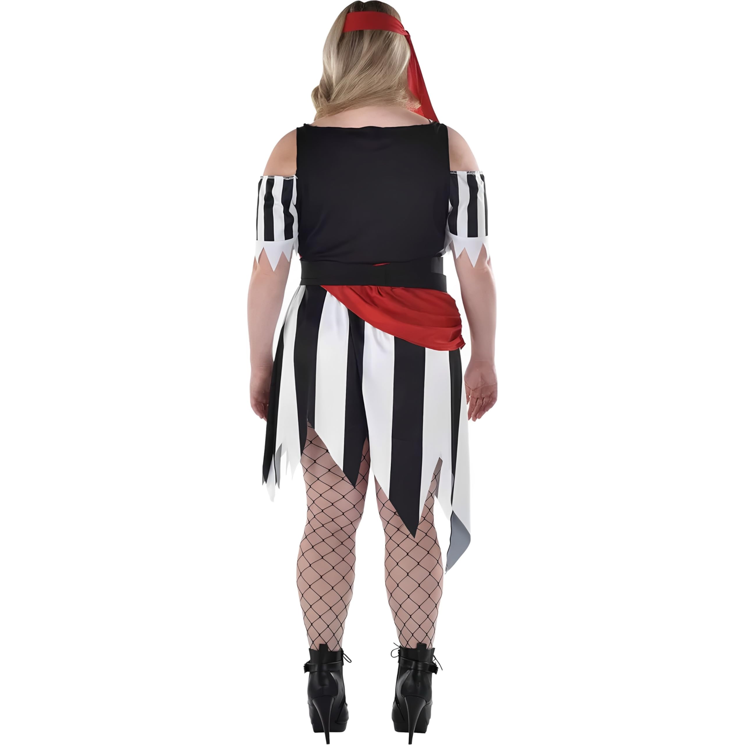 Sultry Shipmate Deluxe Multicolor Pirate Costume - Women's Plus XXL (18-20) - High-Quality & Comfortable Fabric Perfect For Halloween & Costume Parties - 1 Set