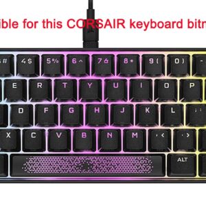 Silicone Keyboard Skin Cover Compatible for Corsair K65 RGB Mini 60% Mechanical Gaming Keyboard (Clear)