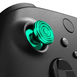 eXtremeRate Metal Thumbsticks for Xbox Core Wireless Controller, Green Custom Concentric Circles Aluminum Alloy Analog Stick Joystick Buttons for Xbox One S/X/Elite, for Xbox Series X/S Controllers