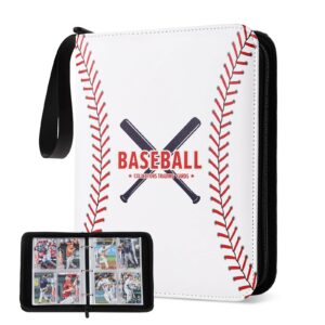 baseball card binder with sleeves 440 pockets, gifts for baseball card collectors, trading card holder compatible with topps card, 55 sleeves card album card storage organizer