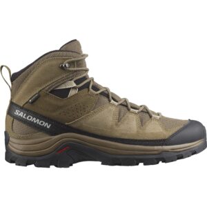 Salomon Men's QUEST ROVE GORE-TEX Leather Hiking Boots for Men, Kangaroo / Kelp / Black, 10.5