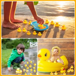 300 Pcs Rubber Ducks Bath Toy, Float Squeak Mini Yellow Ducks, Tiny Baby Shower Rubber Ducks, Preschool Bathtub Toy Pool Toy for Party Supplies Shower Birthday, Yellow (1.57 x 1.57 x 1.18 Inch)