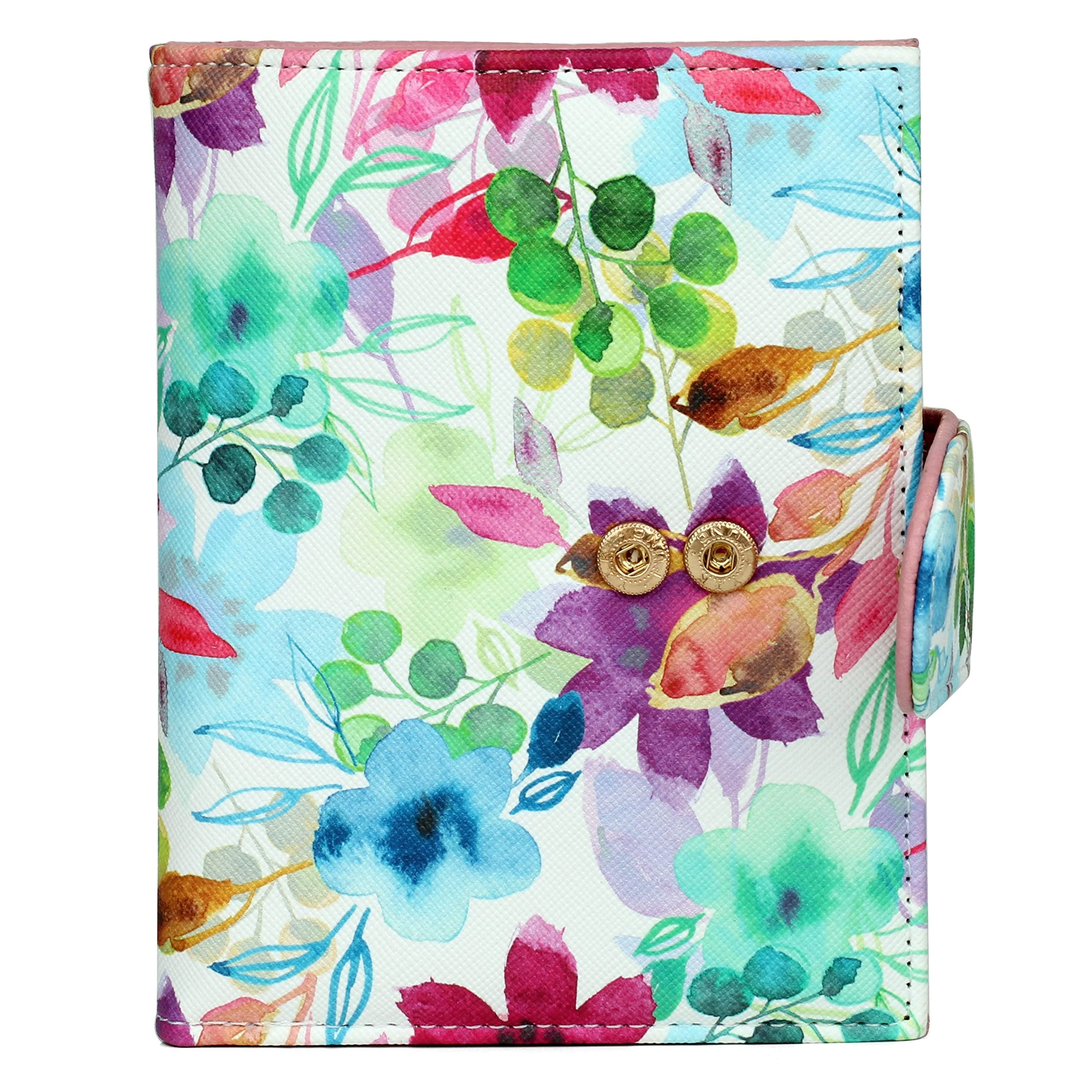 Julia Buxton Watercolor Floral Vegan Leather Lexington Wallet