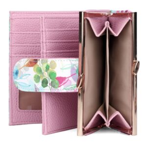 Julia Buxton Watercolor Floral Vegan Leather Lexington Wallet