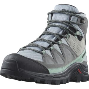 salomon women's quest rove gore-tex leather hiking boots for women, quarry / quiet shade / black, 9