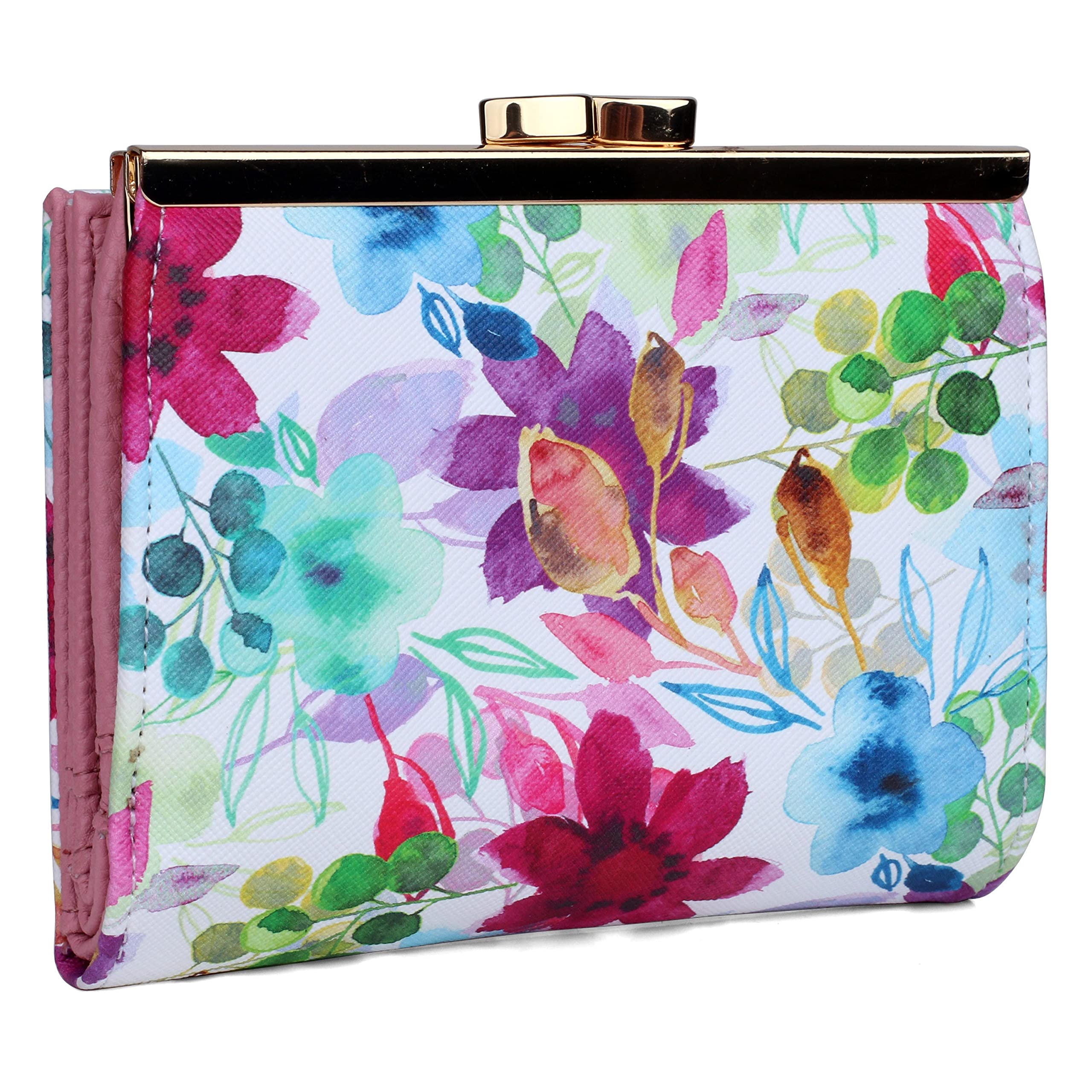 Julia Buxton Watercolor Floral Vegan Leather Lexington Wallet