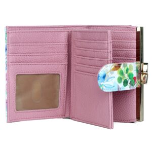 Julia Buxton Watercolor Floral Vegan Leather Lexington Wallet