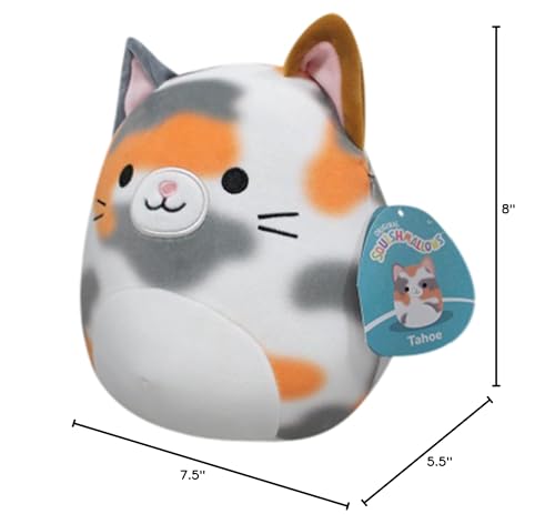 Squishmallows 8-Inch Tahoe Tortoiseshell Cat - Little Ultrasoft Official Kelly Toy Plush