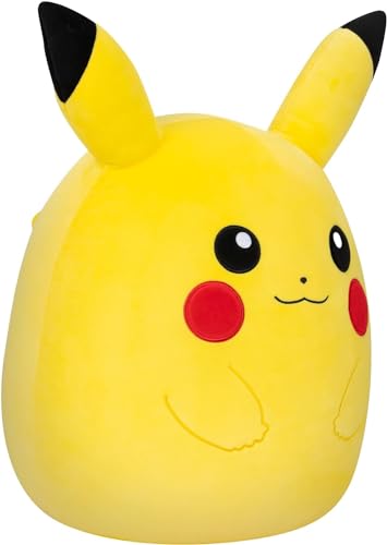 Squishmallows Pokemon 14-Inch Pikachu Plush - Add Pikachu to Your Squad, Ultrasoft Stuffed Animal Large Plush, Official Kelly Toy Plush