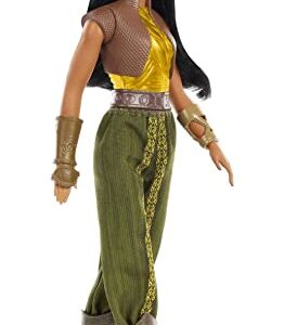 Mattel Disney Princess Toys, Raya Fashion Doll, Sparkling Look with Black Hair, Brown Eyes & Accessories, Inspired by the Movie