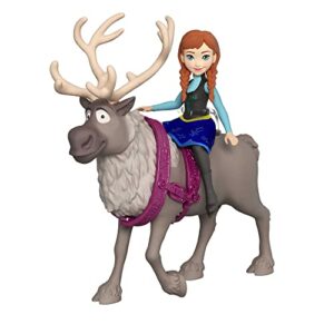 Mattel Disney Frozen Anna Small Doll & Sven Reindeer Figure, Signature Look, 2-Pack Set Inspired by the Mattel Disney Frozen Movies