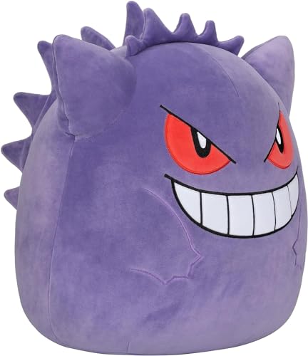 Squishmallows Pokemon 14-Inch Gengar Plush - Add Gengar to Your Squad, Ultrasoft Stuffed Animal Large Plush, Official Kelly Toy Plush