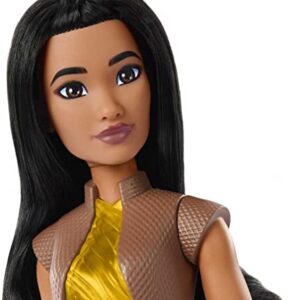 Mattel Disney Princess Toys, Raya Fashion Doll, Sparkling Look with Black Hair, Brown Eyes & Accessories, Inspired by the Movie