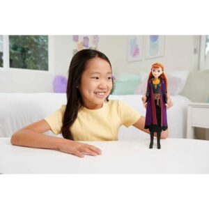 Mattel Disney Frozen Toys, Anna Fashion Doll & Accessory with Signature Look, Inspired by the Frozen 2 Movie