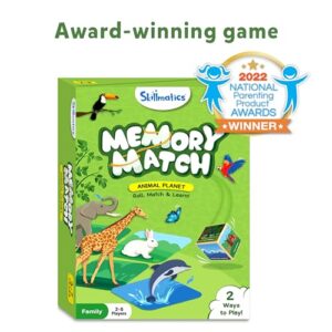 Skillmatics Board Game - Memory Match Animals, Fun & Fast Memory Game for Kids, Preschoolers, Toddlers, Gifts for Boys & Girls Ages 3, 4, 5, 6, 7