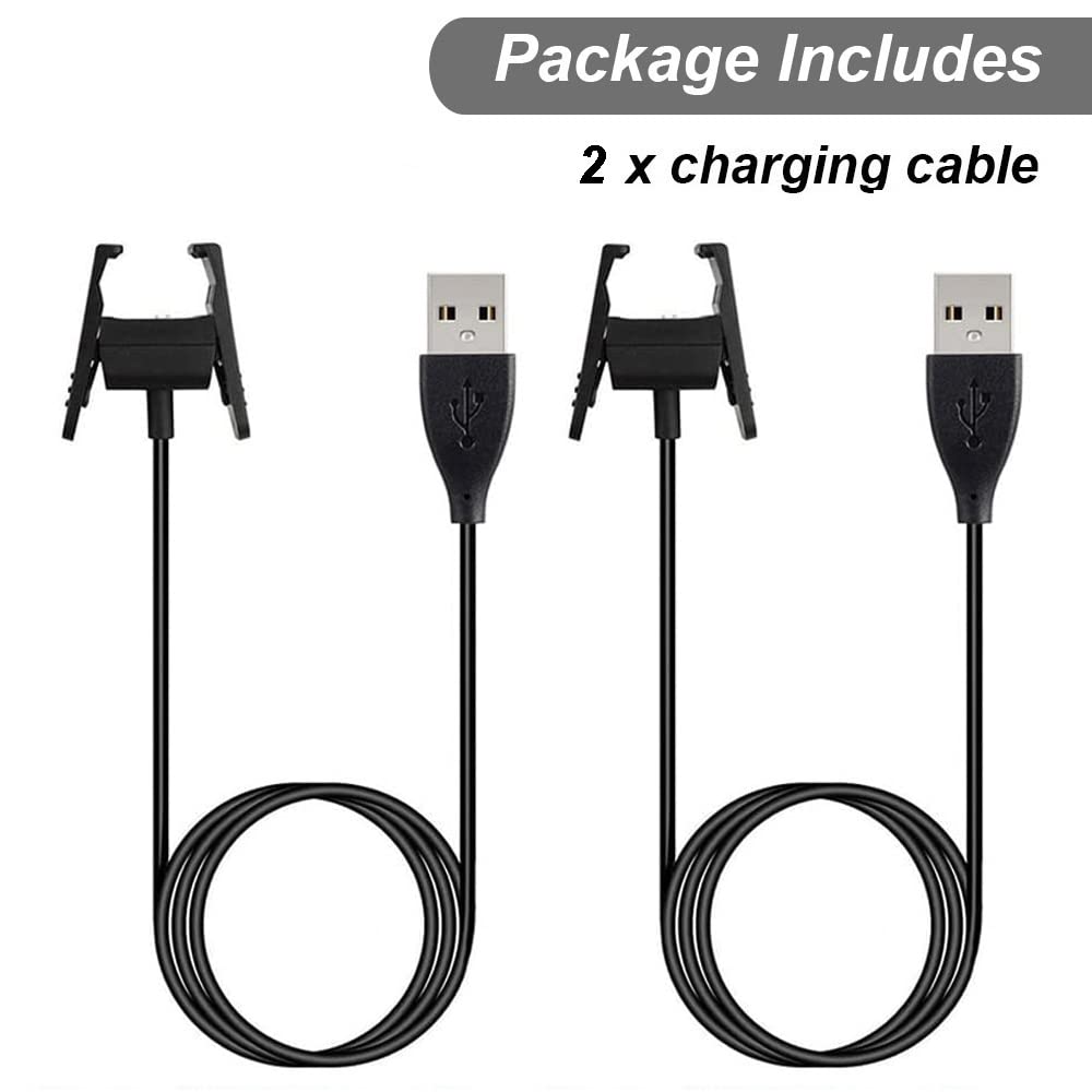 Emilydeals Charger for Fitbit Charge 2 Fitness Trackers, Replacement USB Charging Cable Cord for Fitbit Charge 2 [1m/3.3ft] (2)