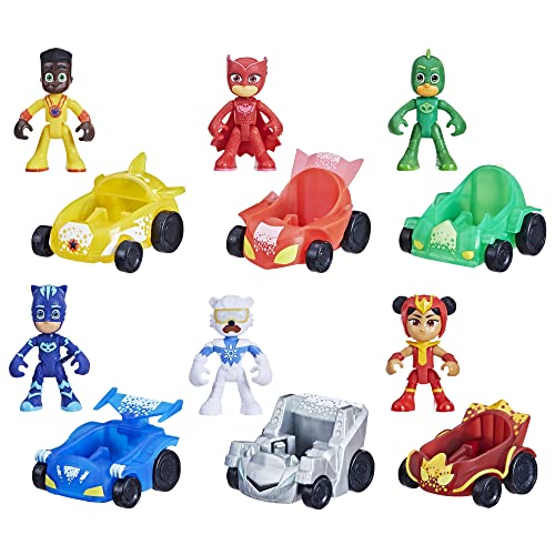 PJ Masks Power Heroes Racer Collection Preschool Toy with 6 Action Figures and 6 Vehicles for Kids 3 Years Up (Amazon Exclusive)