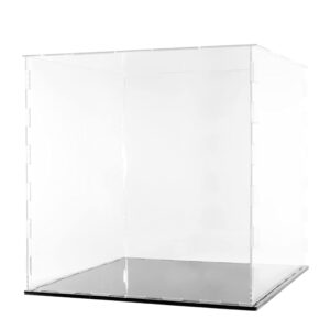 Clear Acrylic Display Case-Assemble Countertop Box for Display-Clear Display Box,Dustproof Protection Showcase for Toy Collectibles (12*12*12inch)