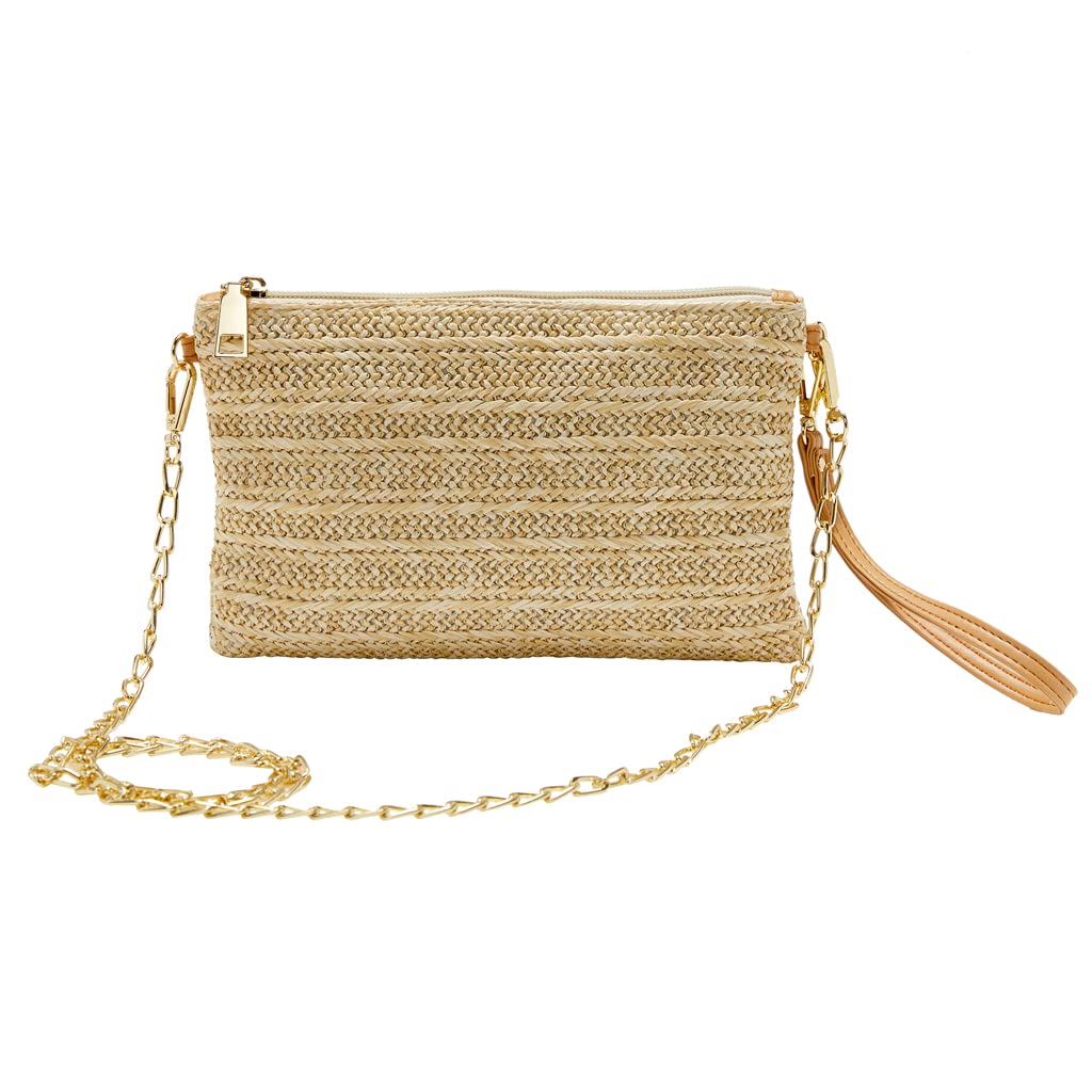 SINGBO Crossbody Summer Bag for Women Beach Straw Purse with Strap