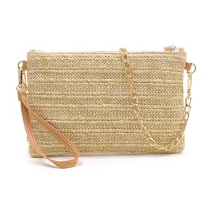 SINGBO Crossbody Summer Bag for Women Beach Straw Purse with Strap