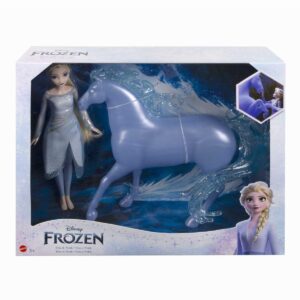 Mattel Disney Frozen Toys, Elsa Fashion Doll & Horse-Shaped Water Nokk Figure, Set Inspired by Mattel Disney's Frozen 2 Movie