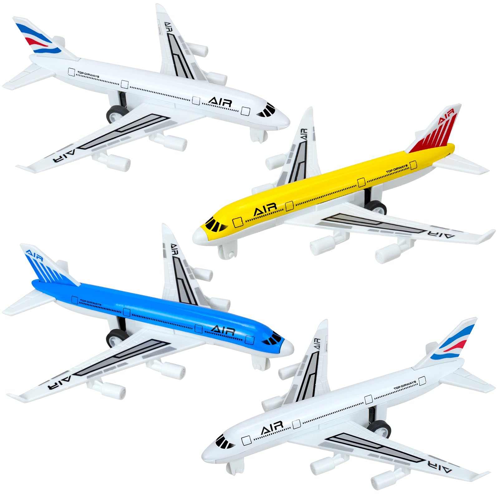 Tcvents Airplane Toys, Metal Plane Pull Back Airplane Toys for 3 4 5 6 Years Old Boys Girls, Die Cast Aircraft Plane Models, Kids' Play Vehicles Aeroplane Airplanes for Kids Birthday Gifts