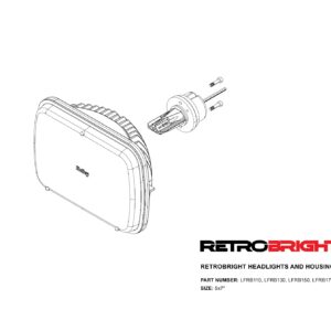 Retrobright - Retrobright Led Sealed 5X7 Rect Yellow (LFRB110)