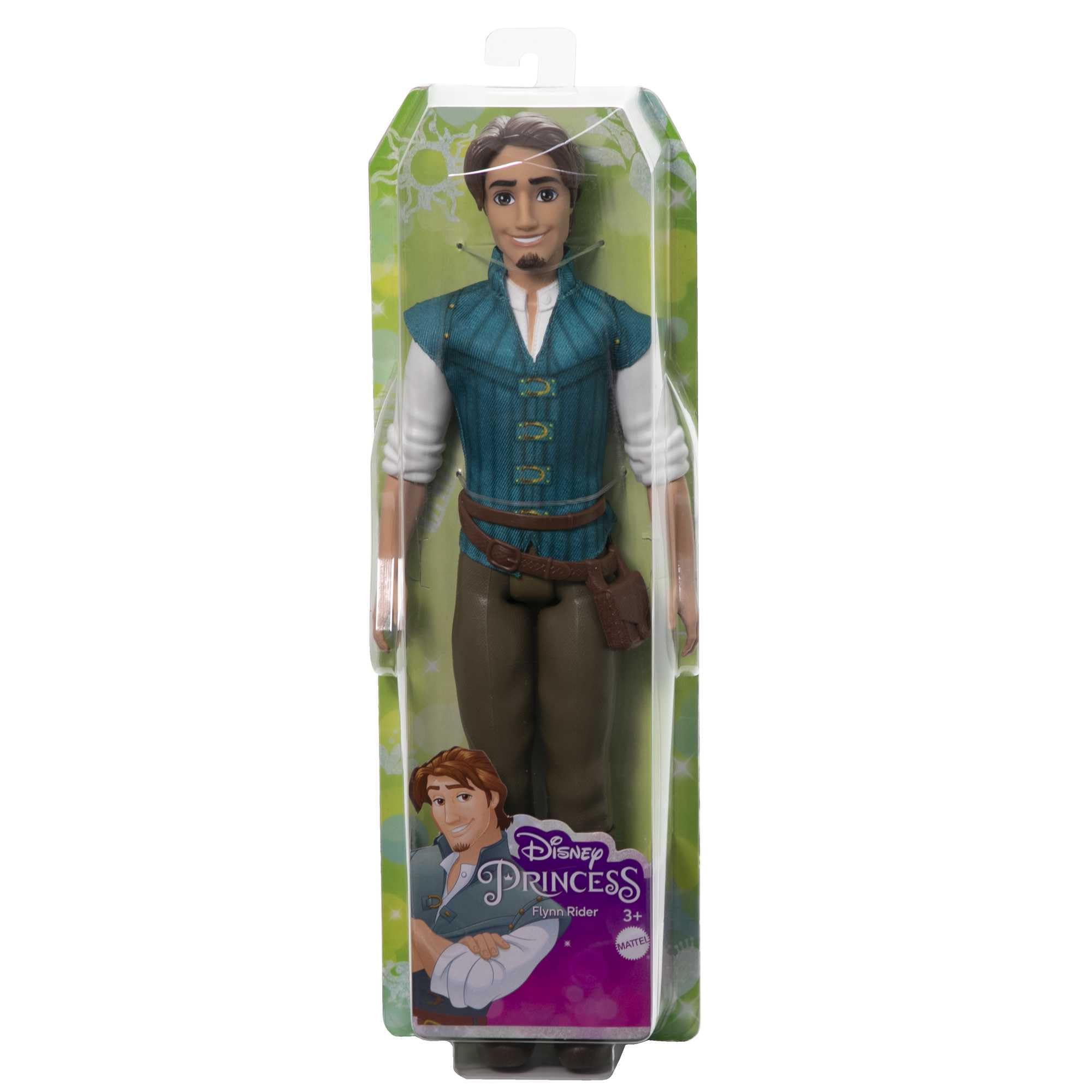 Mattel Disney Princess Toys, Flynn Rider Fashion Doll in Signature Outfit Inspired by the Disney Movie Tangled, Posable Character