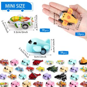 50 Pcs Small Plane Toys Mini Airplanes Treasure Box Toys for Classroom Pull Back Airplane Party Favors Fighter Jet Toy Helicopter Toys Plane Playset Figures for Birthday Day Gifts Goodie Bags Fillers