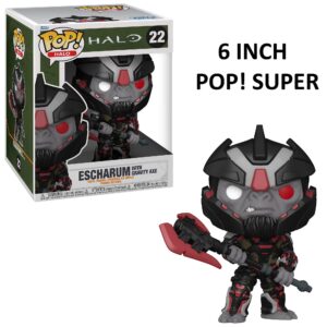 Funko Pop! Games: Halo Infinite Collectors Set - 3 Figures: Grunt Conscript Plasmo Pistol, Spartan Mark V [B] Blue Sword (Possible Red Sword Chase Variant), 6" Super Pop! Escharum Gravity Axe