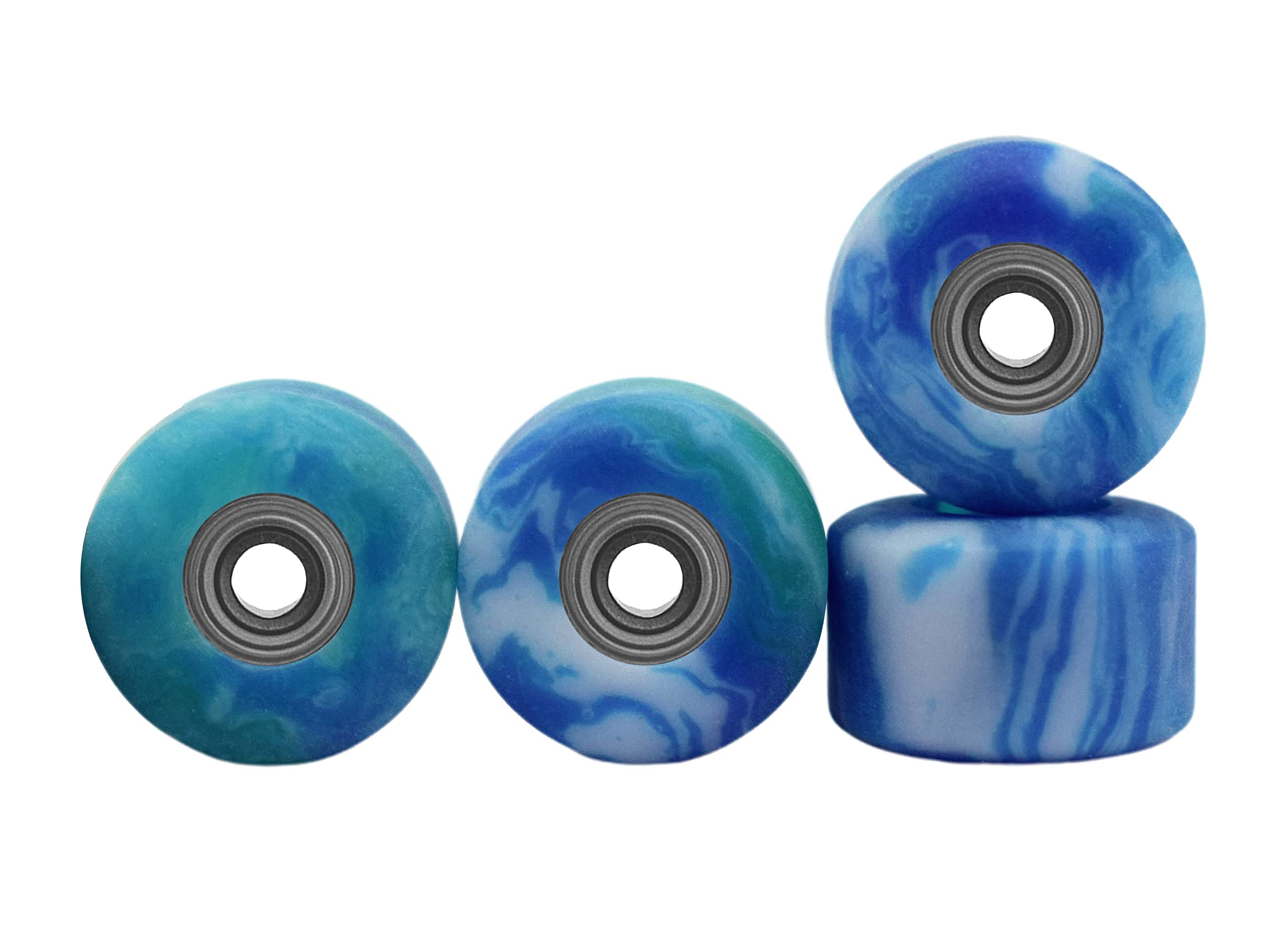 Teak Tuning Apex 61D Urethane Fingerboard Wheels - New Street Shape, 7.7mm Diameter - ABEC-9 Stealth Bearings - Made in The USA - Terra Colorway