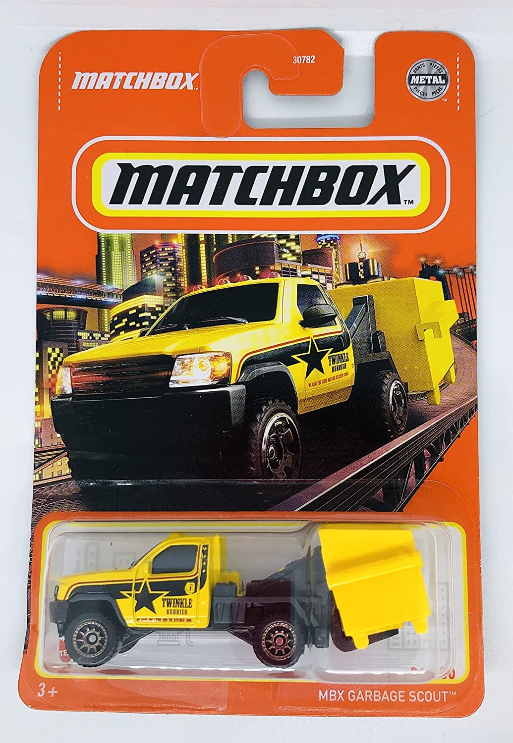 Matchbox 2022 - MBX Garbage Scout - 24/100 - Yellow - Mint/NrMint - Ships Bubble Wrapped in a Box