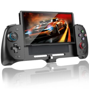 cxy chyuhsin joy-con controller for nintendo switch - usb-c plug & play, 15v pd fast charging, dual vibration & 6-axis gyro, 3 turbo speeds, protect console, easy setup