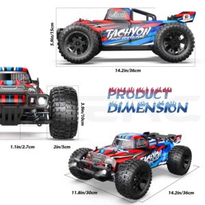 DEERC 1:10 Large Brushless RC Car for Adults, 3S 4X4 High Speed Monster Truck, 60+ KMH, All Terrain 2.4Ghz Hobby Electric RC Truck, Off-Road Remote Control Vehicle, 40+min, RC Crawler for Boys