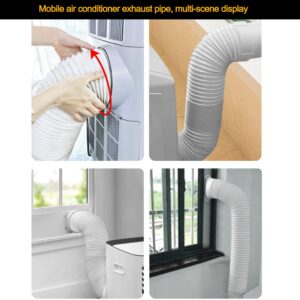 TX.SY Exhaust Hose for Portable Air Conditioner 5.9 Inches, Diameter 5.9 inches in Length, Soft and Wire-Free (White Exhaust Hose+Interface)